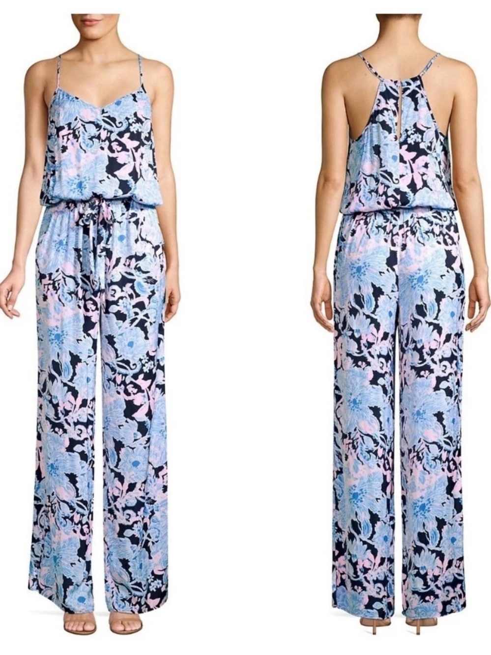 NWT Lilly Pulitzer DUSK JUMPSUIT Jumpsuit in Amore Please Bright Navy